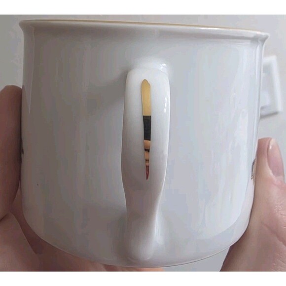 Tienshan Holiday Hostess Vintage Coffe Coffee Cup Mug Christmas Tree Gold Rimmed - Picture 4 of 6